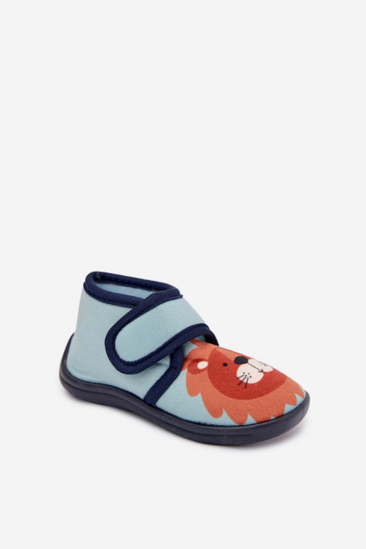 Pantofle Dětské se samolepicími uzávěry modrá Katline