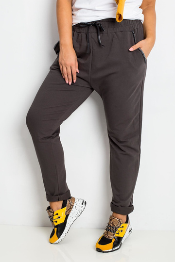 Sportovní kalhoty tmavě khaki 2