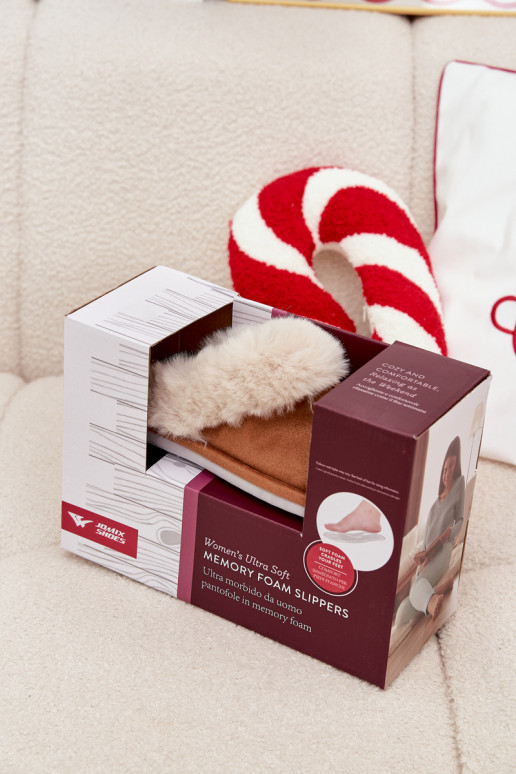 Pantofle  s kožešinou hnědáDelissa