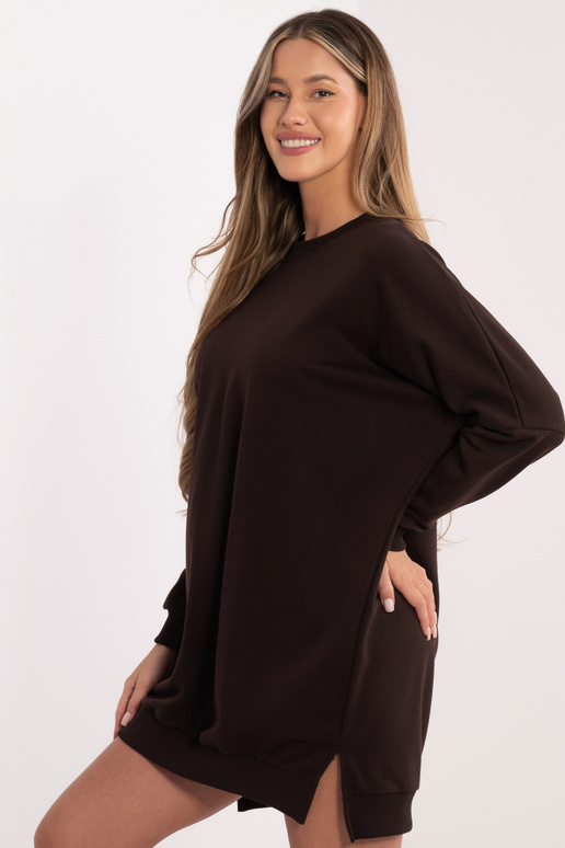 Sukienka-RV-SK-6019.67-ciemny brązowy