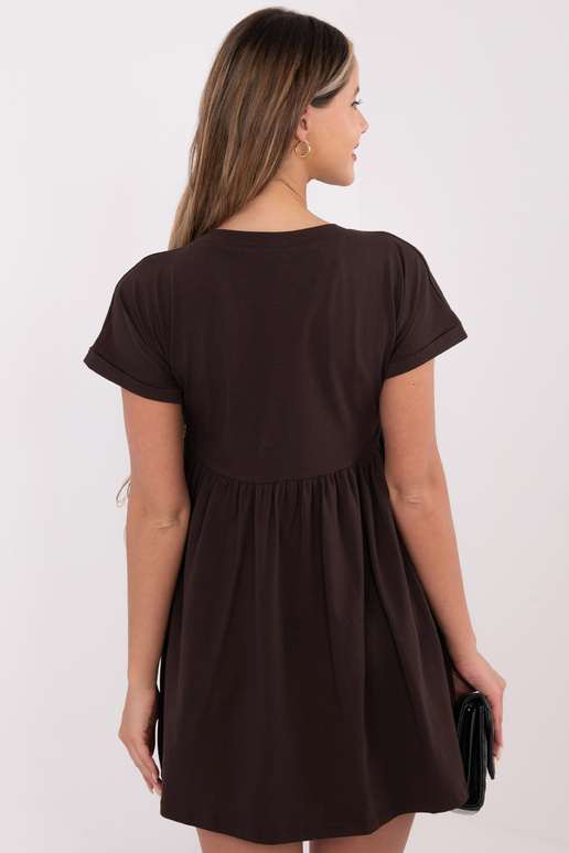 Sukienka-RV-SK-5672.03P-ciemny brązowy