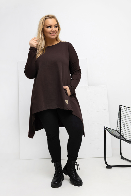 Tunika-RV-TU-5042.09X-ciemny brązowy