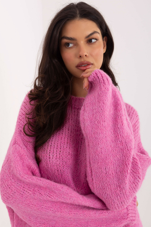 Sweter-MI-SW-1909.68-ciemny różowy