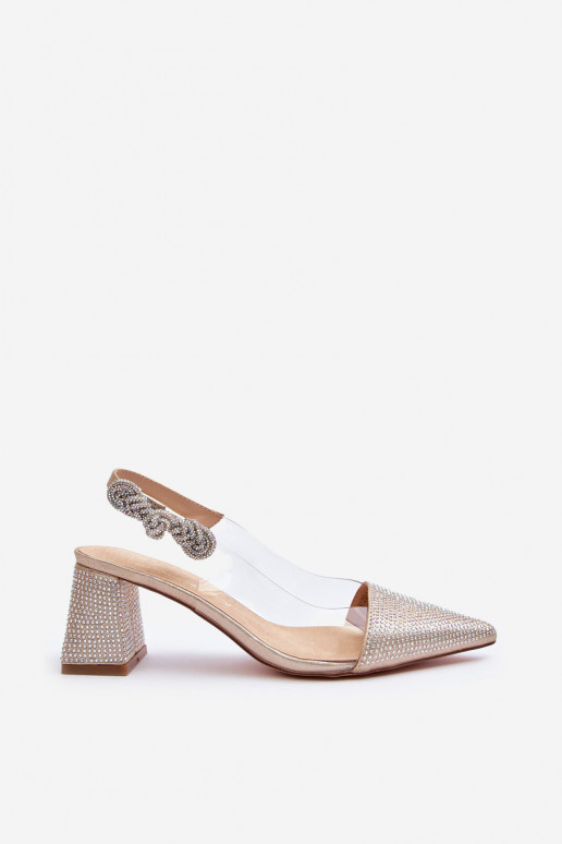 Elegantní styl Obuv špičaté nosy D&A MR91292-1 zlaté barvy