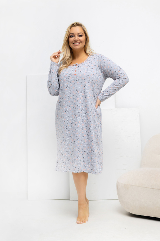 Koszula nocna-DU-KN-FP-602.15-szary