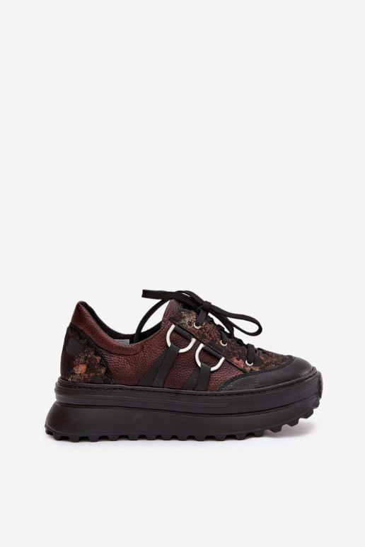  Tenisky  s platformou  06562-25 Czekoladowe