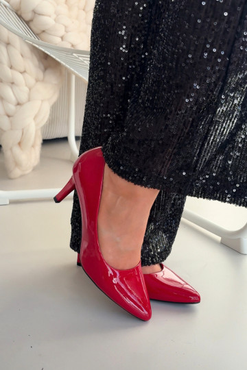 s efektem laku Boty na vysokém podpatku Sergio Leone 1336 červené