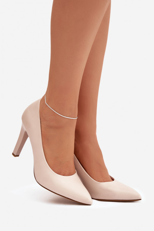 Boty na vysokém podpatku Eko  Sergio Leone 1446 slonová kost