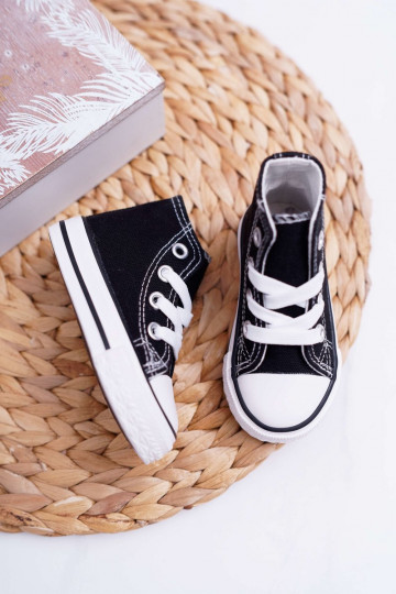 Dětská obuv s kamínkem Černé Filemon