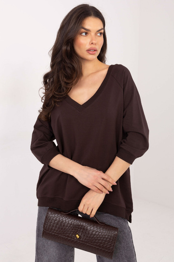 Tmavě hnědá blůza
