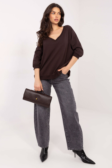 Tmavě hnědá blůza 2