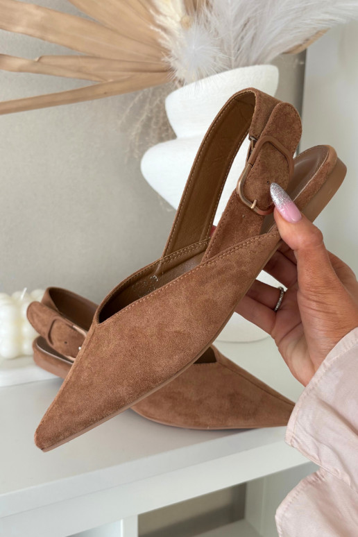 baleríny  s přezkami hnědáTanelia