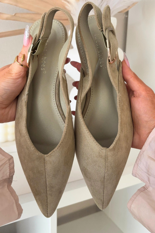 baleríny  s přezkami zelené Tanelia