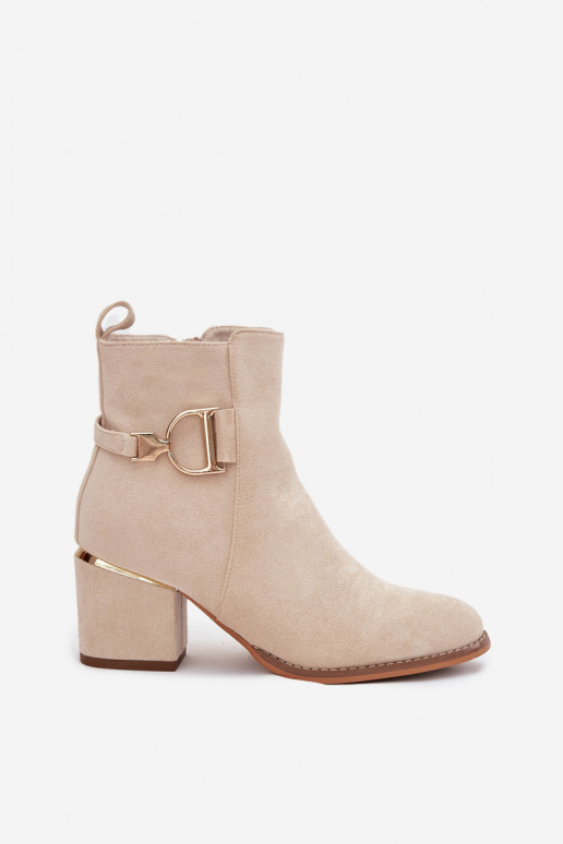 zateplené Dámské podpatky Ze zlaté barvymi Elementami slonová kost Ambrine