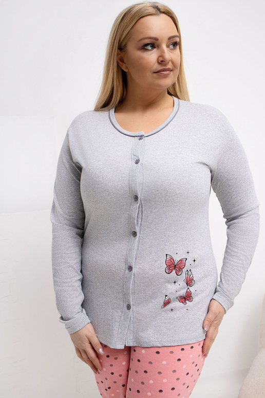 Šedé pyžamo DU PI FP