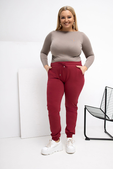 Sportovní kalhoty bordó 2