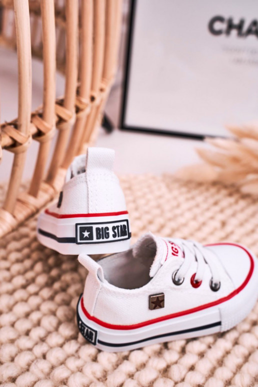 Dětské  tenisky s plochým tvarem BIG STAR HH374193 bílé