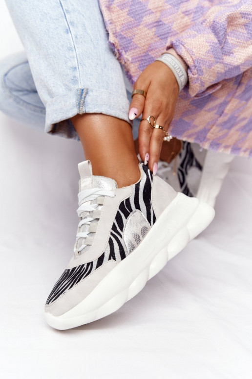  Sportovní styl boty s platformou Lu Boo šedá