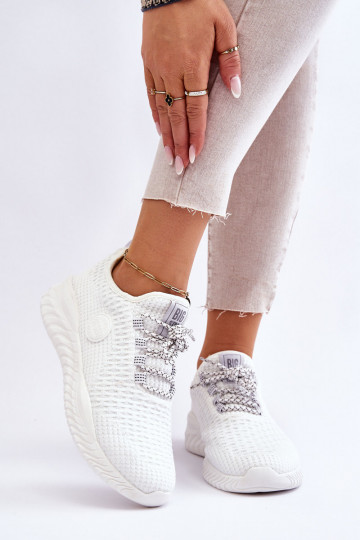  Sportovní styl boty Memory Foam Big Star HH274296 bílé