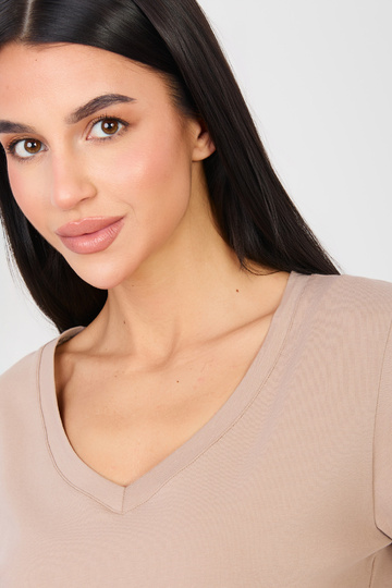 Tričko tmavě béžové 2