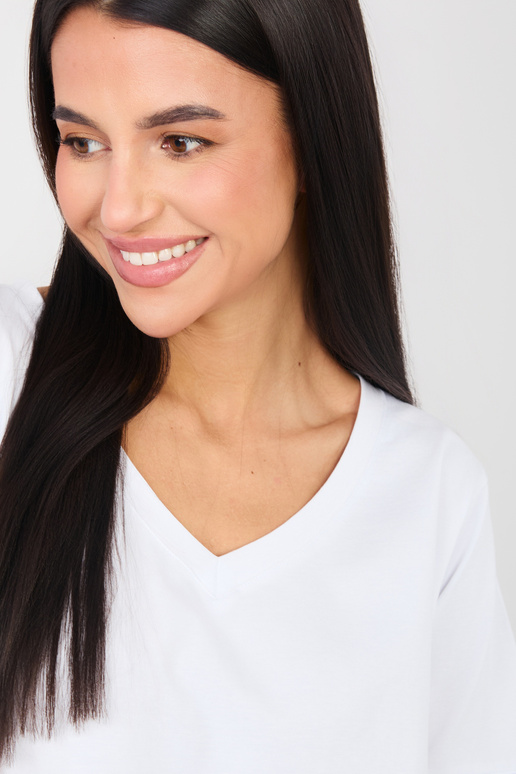 Bílé tričko s krátkým rukávem