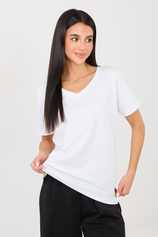 Bílé tričko s krátkým rukávem