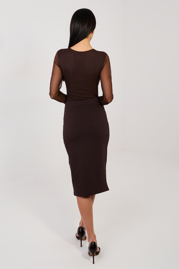 Sukně tmavě hnědé barvy