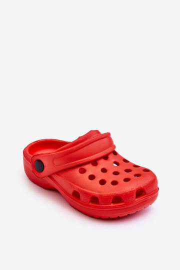  Dětské pantofle ve stylu crocs Pantofle červené Percy