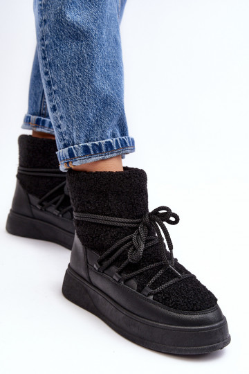  Sněhule s platformou Černé Ahatissa 2