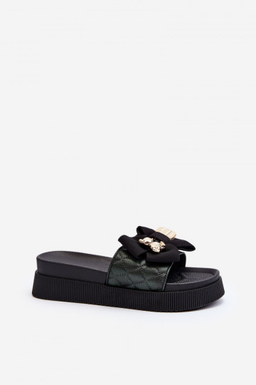  Pantofle se stuhami i m Černé Katterina