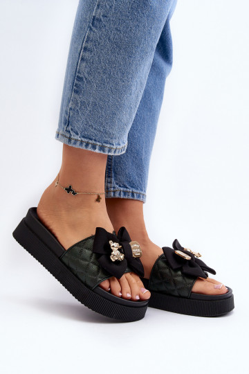  Pantofle se stuhami i m Černé Katterina 2