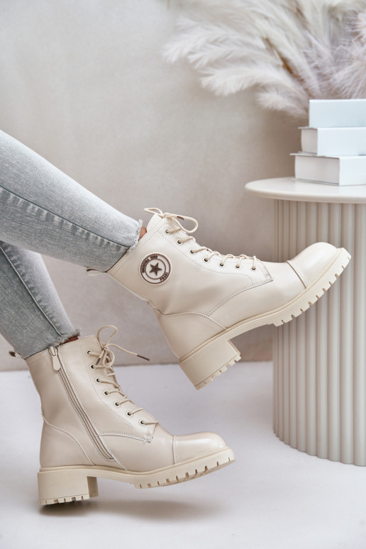 boty   zateplené béžové Soratta