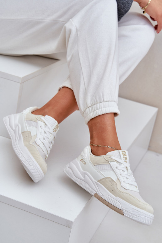 Tenisky s platformou Big Star OO274A155 Bílá-béžové