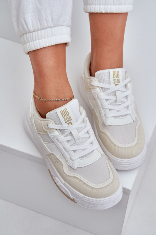 Tenisky s platformou Big Star OO274A155 Bílá-béžové