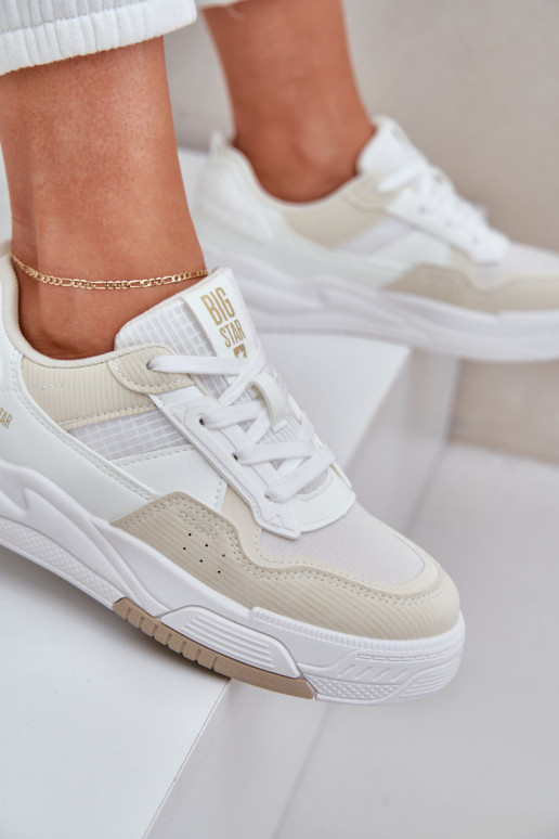 Tenisky s platformou Big Star OO274A155 Bílá-béžové