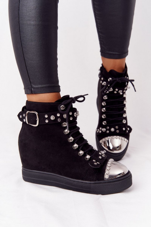 zateplené Dřeváky  ze semiše Černé Lu Boo