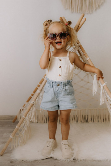 Dětská sportovní obuv se samolepicími uzávěry béžové Elike 2