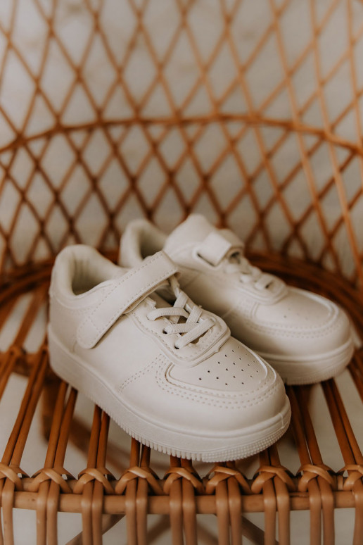 Dětská sportovní obuv se samolepicími uzávěry béžové Elike