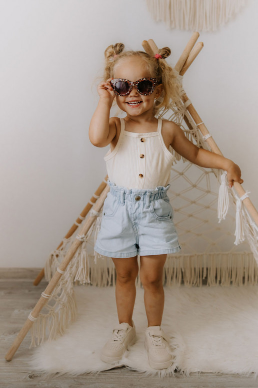 Dětská sportovní obuv se samolepicími uzávěry béžové Elike