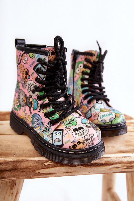 Zateplené dětské holínky  růžová Dexi