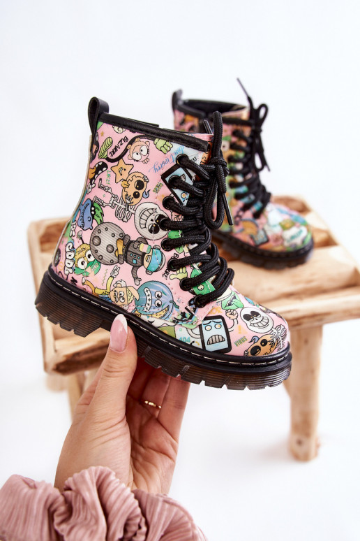 Zateplené dětské holínky  růžová Dexi