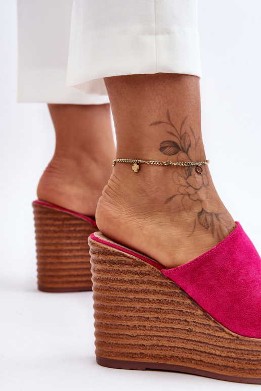 Lehké pantofle s platformou růžová Good Vibe