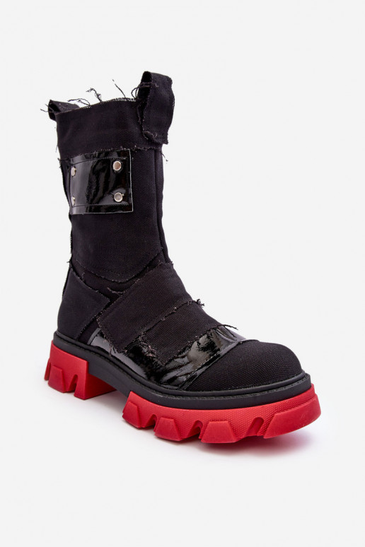  Dámské podpatky se zipy Černé Elinare