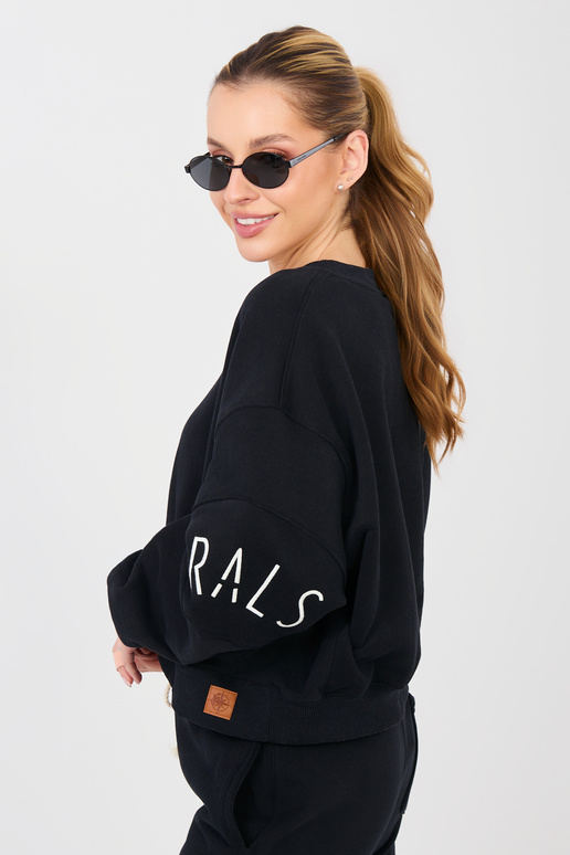 Modrý svetr s zipem černý