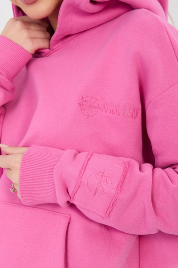 Tmavě růžová blůza na zip 2