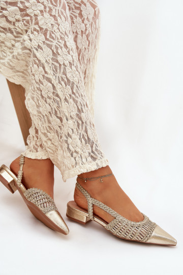 Dámské sandály   zlaté barvy Nivorra