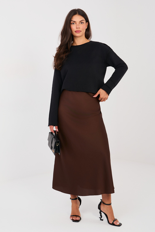 Modrý svetr s černým zipem