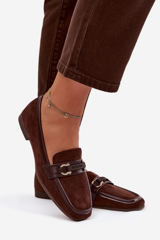 mokasíny mokasíny    Czekoladowe Evelora