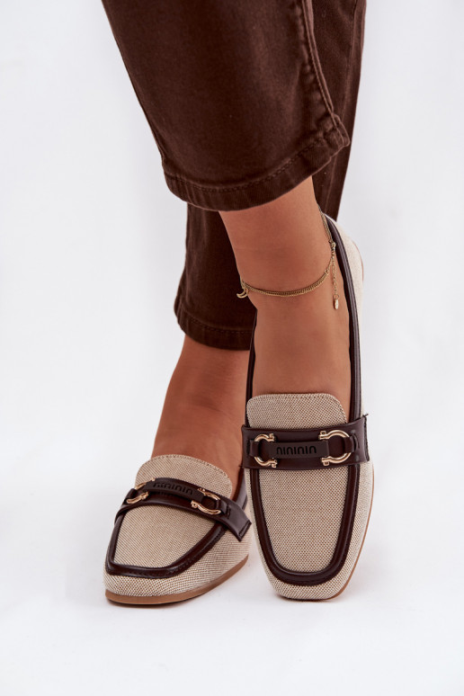 mokasíny mokasíny    hnědá-béžové Evelora