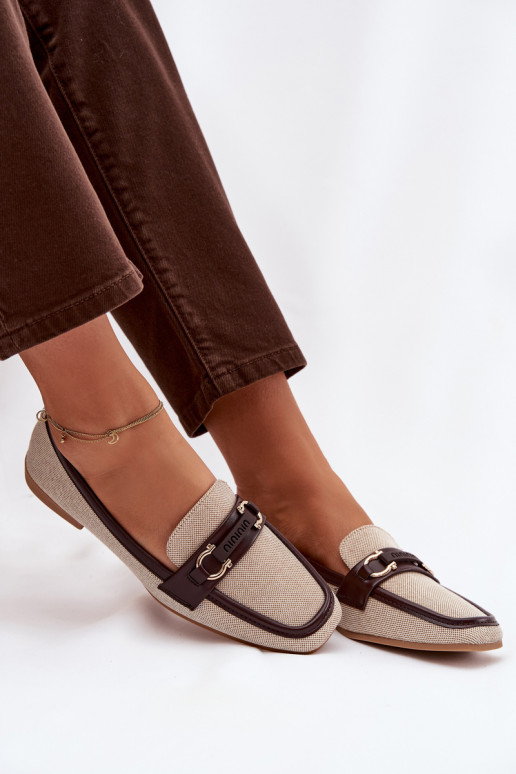 mokasíny mokasíny    hnědá-béžové Evelora